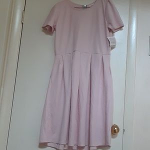 Lularoe Amelia baby pink dress🎀never worn🎀